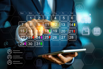 Wall Mural - reminder appointment calendar for organizer agenda time table and event planner organize and schedul