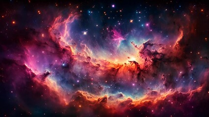 Wall Mural - Starry night cosmos Colorful nebula cloud in space galaxy	
