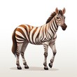Zorse - Zebra Horse Hybrid Isolated on White Background AI Generated