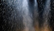 Million Of Star Dust Photo Image Of Falling Down Shower Rain Snow Heavy Snows Storm Flying Freeze Shot On Black Background Overlay Spray Water Fog Smoke As Star Particle On Wind