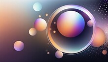 Blur Gradient Circle Ball Gradient Shining Circle Holographic Blurred Circles Rainbow Color Dots Abstract Design Elements