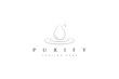 Purify Water Abstract Nature Beauty Health Care Concept Minimalist Elegant Logo
