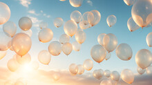 Blue Sky With Balloons