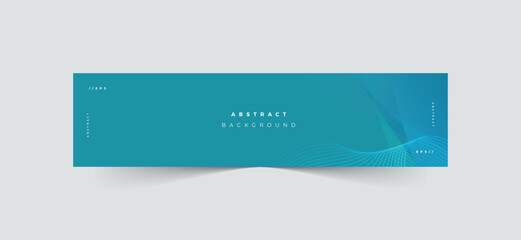 Wall Mural - Wavey linkedin banner template, abstract background linkedin banner