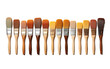 Paint Brushes Collection, Precision Tools for Finely Detailed Artwork on a White or Clear Surface PNG Transparent Background.