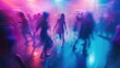 © Hope - Happy people having fun in a disco. blur effect for an artistic touch