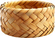 Bamboo basket isolated on transparent background. PNG