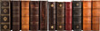 Classic leather-bound book collection