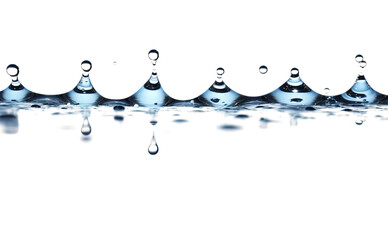 Wall Mural - Droplets Water isolated on transparent background. PNG