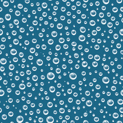 Aufkleber - Seamless pattern of falling water drops- vector illustration - Seamless tile