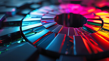 Abstract blue and bright technology background with shining and futuristic design.