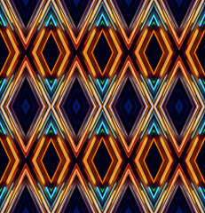 Wall Mural - Dark abstract futuristic background - Neon lines
