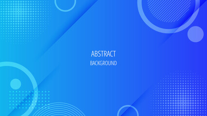Blue gradient background with memphis element, geometric futuristic backdrop for banner, poster, web design.