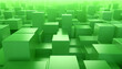 © HJ - 3D Green Background Geometric Abstraction
