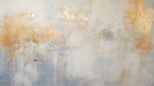 Textured Abstract Background, Painting In White And Silver With Gold Accents With Distressed Paint Strokes, Contemporary Art, Modern Decoration	