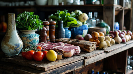 Sticker - still life with vegetables