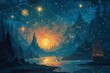 Mysterious star maps, guiding adventurers to uncharted realms - Generative AI