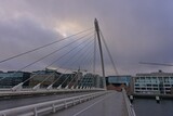 Fototapeta Na sufit - Samuel Beckett bridge over the river Liffey in Dublin, Ireland