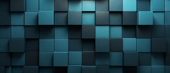 Wall Mural -  Blue Cubes