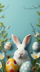 Wall Mural - Easter rabbit, easter Bunny.