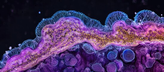 Wall Mural - The spinal cord's central canal is lined by ependymal cells resembling a columnar epithelium.