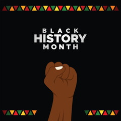 Wall Mural - Black History Month Template Vector Design