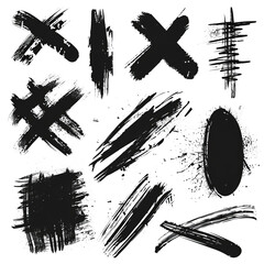 Poster - Marker pen underline and strikethrough strokes
