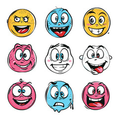 Sticker - Emojis, different expressions