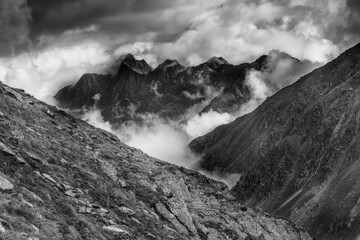 Wall Mural - Mountain landscape of the Stubai Alps