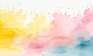 Wall Mural - colorful watercolor abstract texture: painted paper illustration with bright pink and blue splash as