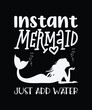 Mermaid water cute summer design tshirt