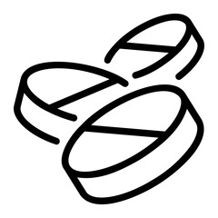 Sticker - pill line icon