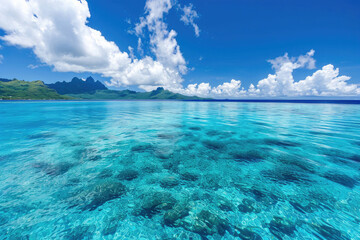 Sticker - Panoramic Perfection, Bora Bora's Pristine Waters