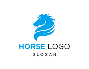 The logo design is about Horse and was created using the Corel Draw 2018 application with a white background.