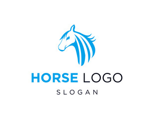 The logo design is about Horse and was created using the Corel Draw 2018 application with a white background.