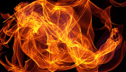 Flame motion on abstract background. Red fire texture, orange burn light.