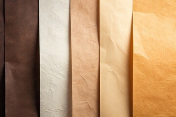 Different leather textures including smooth, textured, or distressed leather