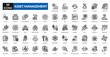 © Zero_wing - Asset management linear icon collection set
