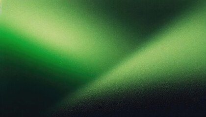 Beautiful green color gradient background with noise. Abstract Green holographic blurred grainy gradient banner background texture Colorful digital grain soft noise effect.