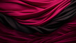© Phaigraphic - The magenta colored wrinkled fabric contrasts with the black fabric.