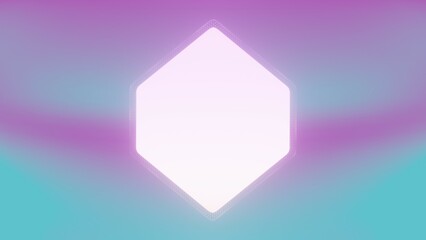 Poster - The cube, with its holographic texture, appears to float and rotate, showcasing its various faces in a captivating dance of light and color.