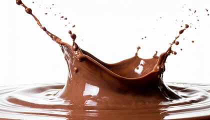 Wall Mural - a splash of chocolate on a white background