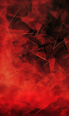 Wall Mural - Abstract geometric shapes in varying shades of red with a grungy texture.