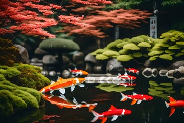 Wall Mural - japanese garden in autumn