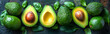 background with  avocado, banner