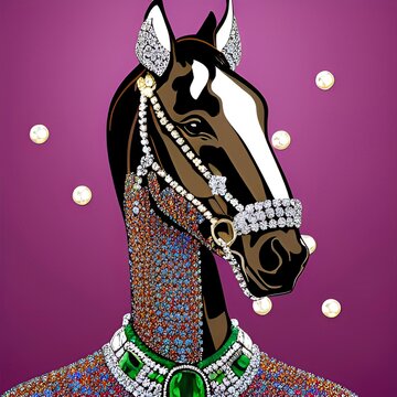 horses and jewels. generative ai