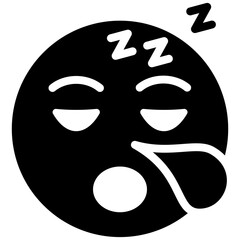 Canvas Print - Sleepy Face vector icon illustration of Emoji iconset.