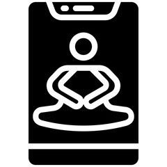 Poster - Meditation vector icon illustration of Workout App iconset.