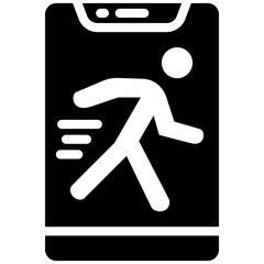 Poster - Jogging vector icon illustration of Workout App iconset.