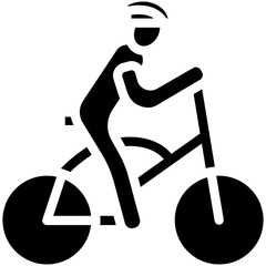 Sticker - Cycling vector icon illustration of Olympics iconset.